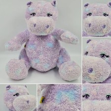 Build A Bear Workshop Hip Hippo Purple Pink Plush Stuffed Animal Retired BABW 