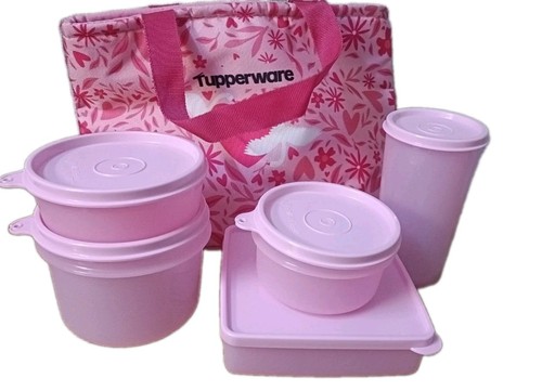 Tupperware pink lunch with - pink,