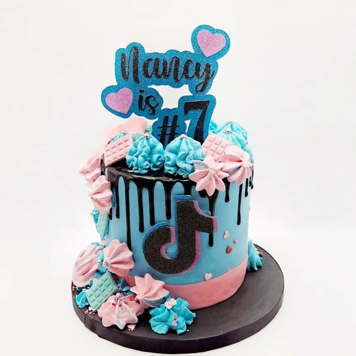 Tiktok birthday cake topper - topper,