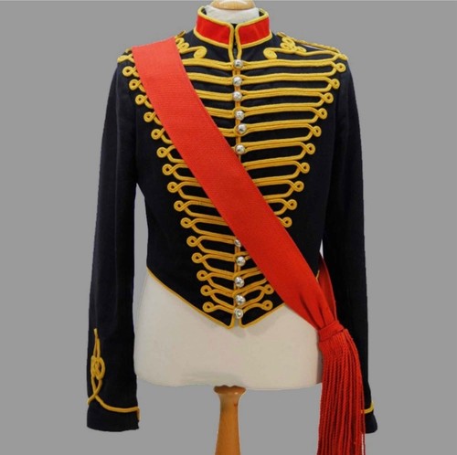 Black wool victorian hussar