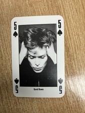 1992 NME Music Trading Card David Bowie Rookie Five Of Spades Rare 