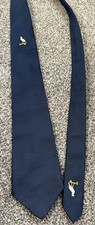 Vintage Navy Blue Striped Tie