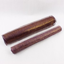 2 Rolls Purple Lurex Sinamay Fabric/Ribbon Partially Used