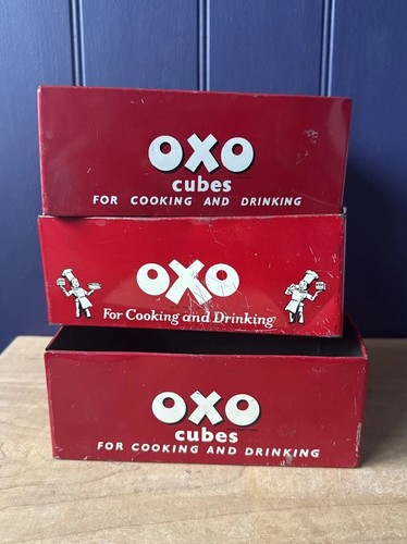 Vintage oxo cube tins - 3,