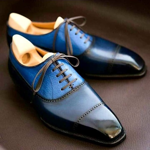 Bespoke handmade men blue - handmade, men's