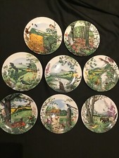 Wedgwood Country Panorama Collectors Plates Colin Newman Vintage 1980s  Set of 8