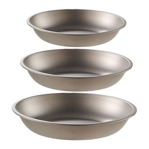 Outdoor titanium dinner plate - titanium,