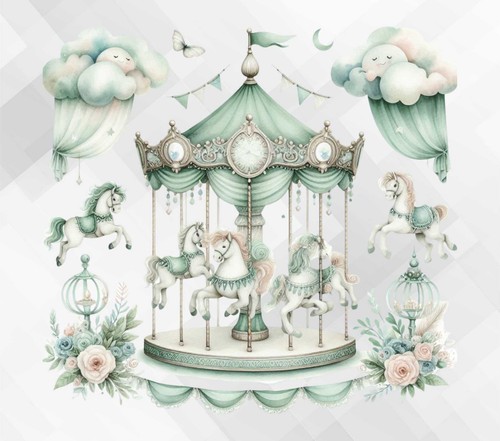 Rocking horse wall vinyl - vinyl, decal