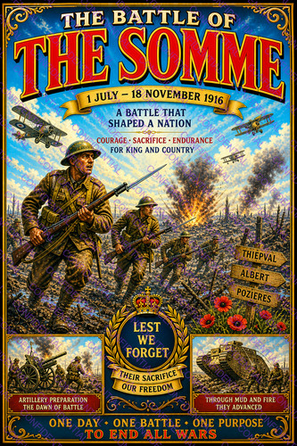 Battle somme ww1 - somme, british