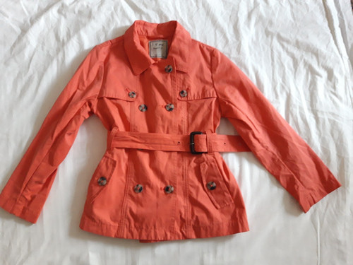 Girls next coral trench coat - ,