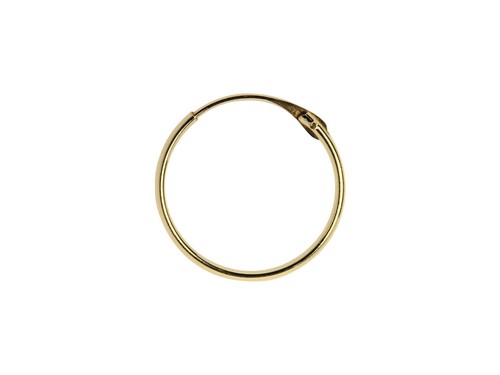 9ct gold hoop - gold, earrings