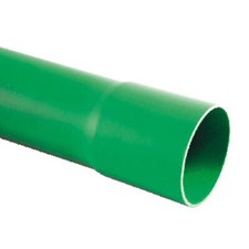 90/96.5mm Green PVC-U Ducting Pipe  4 Metre Lengths