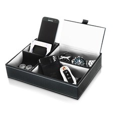 LEATHER 5 COMPARTMENT TRAY