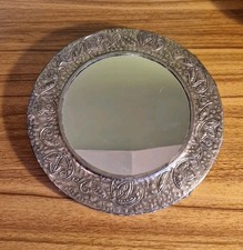 Round Beaten Metal Pewter