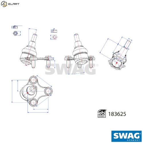 Ball joint 9095 - joint, for