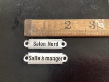 2 X VINTAGE FRENCH SMALL ENAMEL NAME SIGNS