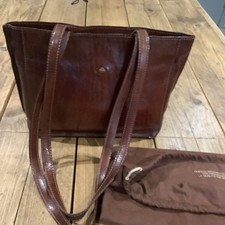 The Bridge Tote Shoulder Chestnut Leather Bag with dust bag in Good Condition