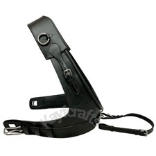 Black leather french brollar - black,