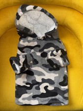 Winter Puppy Small Dog Fleece Pet Clothes For Small Dogs Dog Coat UK Camo Grey
