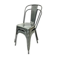 Silver Metal Tolix Chairs