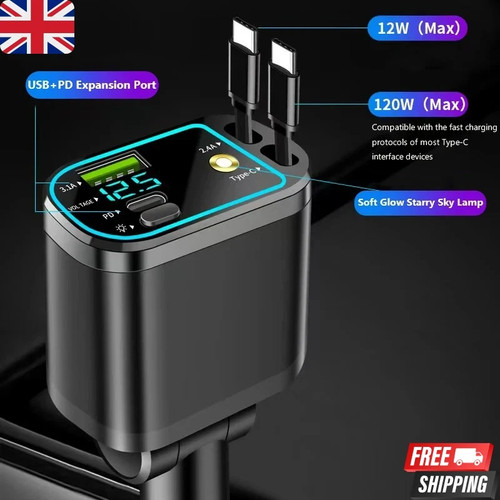 Retractable car charger - retractable,
