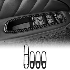 Black Carbon Fiber Door Window