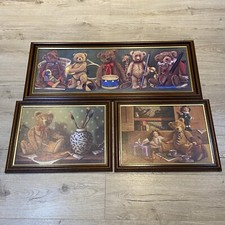 Raymond Campbell & H. R. Sanders children animals bedroom bears Brown print X 3