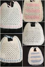 Romany hand crochet baby bib can be done in any colour