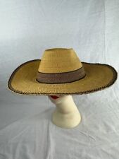 Ladies Brown Mexican Extra Wide Brim Beach Holiday Summer Sun Hat OLS-HT020