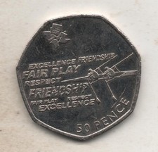  2011 50p Rowing Olympic Coin