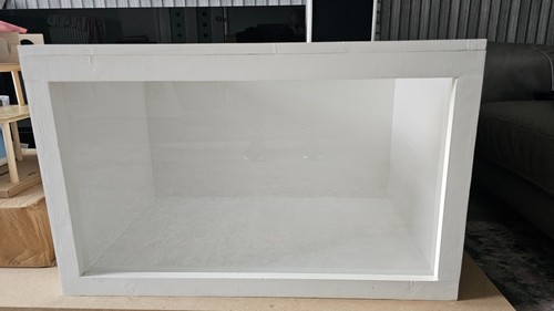 White wooden hamster enclosure - white,