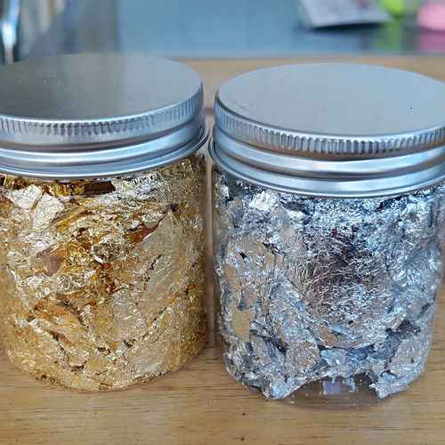 Jars metallic leaf - metallic, flakes