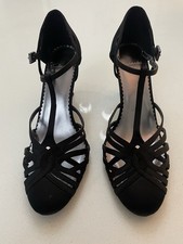 Clark’s Satin strappy Evening Shoes Diamanté Buckles Size 4.5