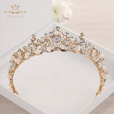 Rose Bridal Tiara with Diamante, Wedding Crown For Bridal, Ladies Headpiece 