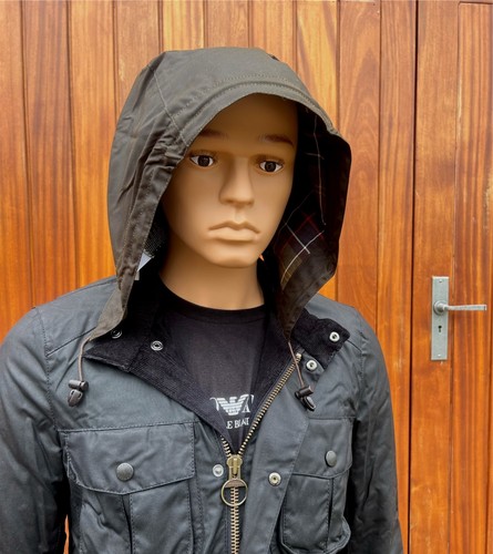 Barbour wax jacket hood - hood, olive
