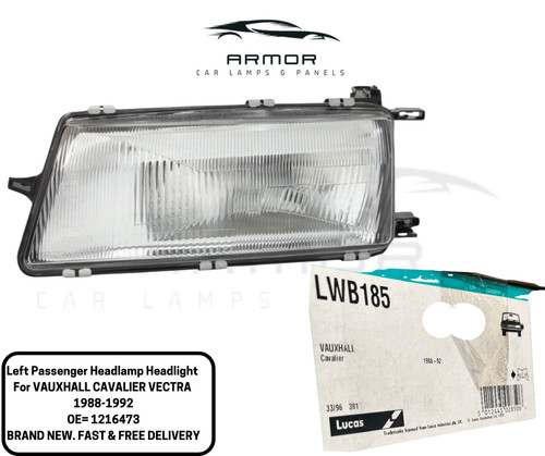 Left passenger headlamp - left,