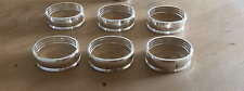 Silver plate napkin rings, unused, set of 6 silver plate napkin rings x2 sets