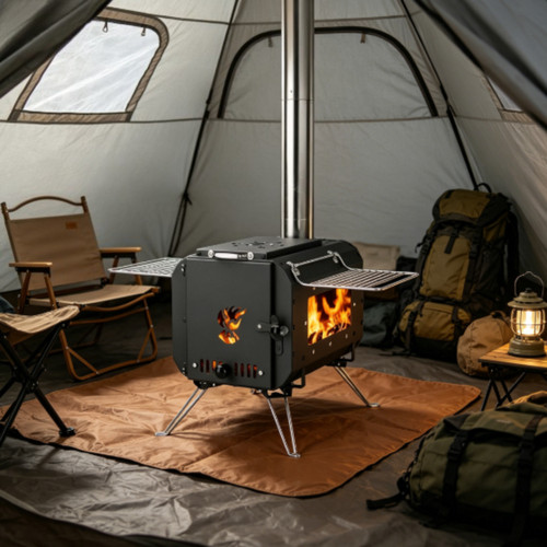 Portable cast iron wood - cast,