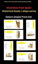 Spanish matchbox – Historical boats / ships series – Select from list - MH