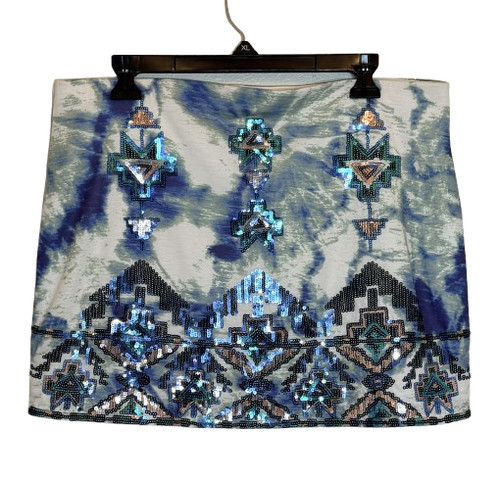 Express white blue sequins - express,