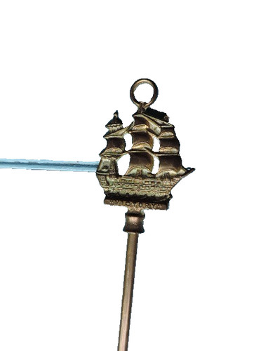 Large brass toasting fork - brass,