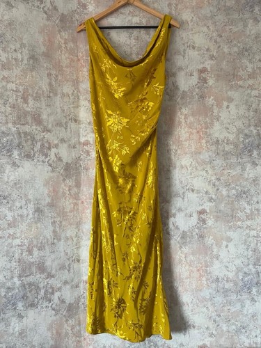 Zara golden yellow satin - golden,
