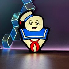 Stay Puft Marshmallow Man Ghostbusters Logo LED Lightbox | Mains Powered | 3D Pr