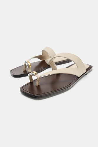 Zara leather sandals with - leather,