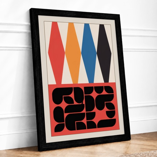 Type study geometric - geometric, framed