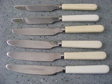 6 VINTAGE STAINLESS STEEL FAUX