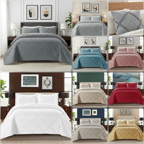 Quilted patchwork bedspread - quilted,