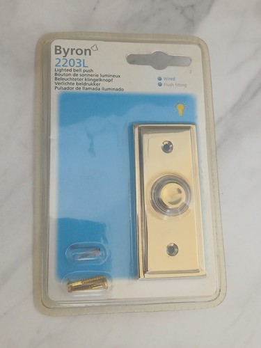 Brass door bell push - door, with