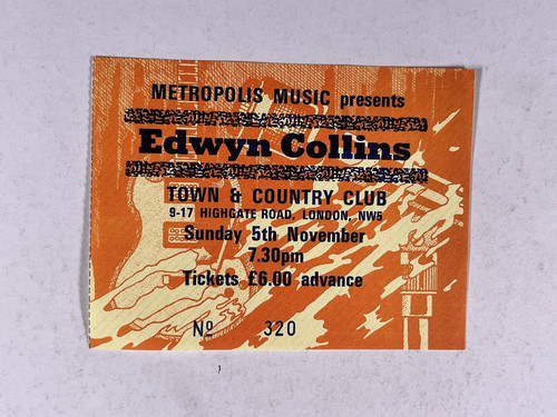 Edwyn collins ticket original - ticket,