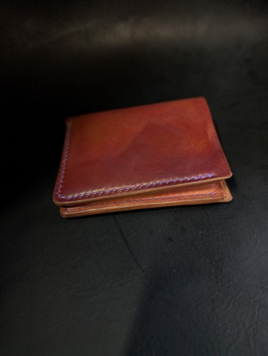 Horween shell cordovan bifold - cordovan,